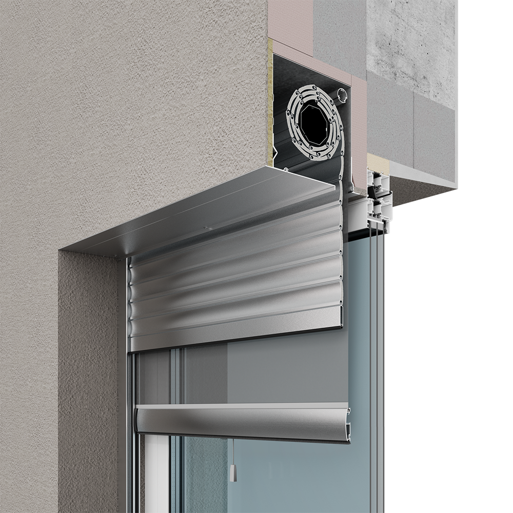 Скрытый короб с антимоскитной сеткой Скрытый короб с антимоскитной сеткой