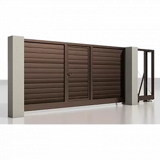 Автоматические откатные ворота со встроенной калиткой серии Prestige Автоматические откатные ворота со встроенной калиткой серии Prestige